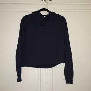 Converse Navy Blue Cropped Hoodie